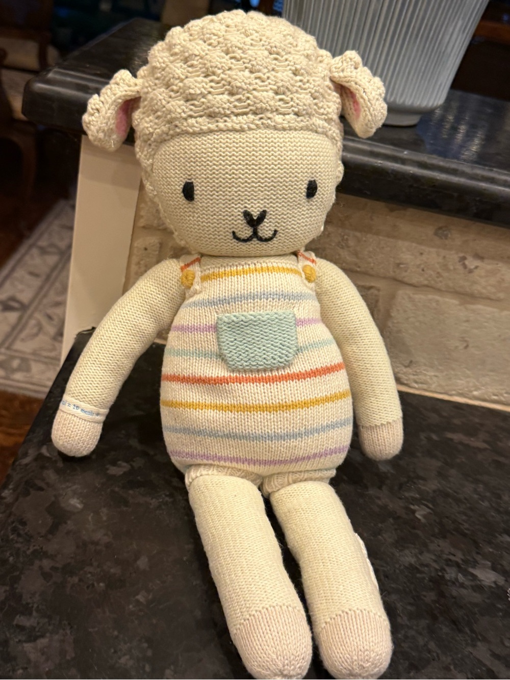 Cuddle + Kind Avery the Lamb 20” Large Knit Plush Doll Handmade in Peru EUC - Picture 7 of 8